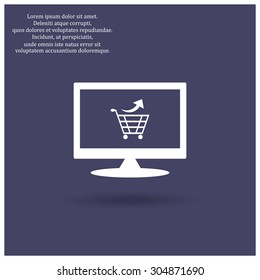 remove from the shopping cart. icon. vector design