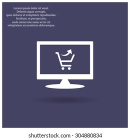 remove from the shopping cart. icon. vector design