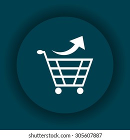 remove from the shopping cart. icon. vector design