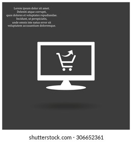remove from the shopping cart. icon. vector design