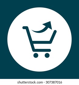 remove from the shopping cart. icon. vector design