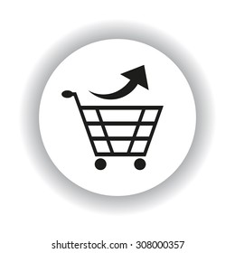 remove from the shopping cart. icon. vector design