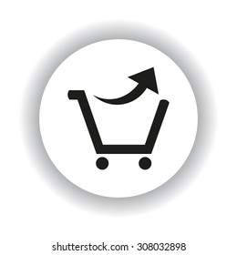 remove from the shopping cart. icon. vector design
