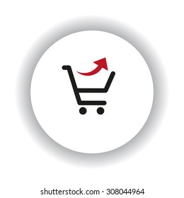 remove from the shopping cart. icon. vector design