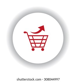 remove from the shopping cart. icon. vector design