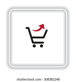 remove from the shopping cart. icon. vector design