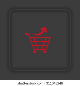 remove from the shopping cart. icon. vector design