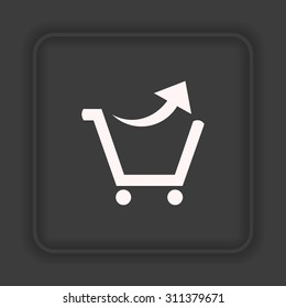 remove from the shopping cart. icon. vector design