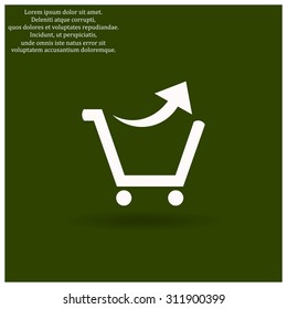 remove from the shopping cart. icon. vector design