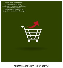 remove from the shopping cart. icon. vector design
