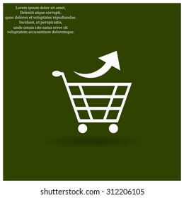remove from the shopping cart. icon. vector design