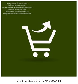 remove from the shopping cart. icon. vector design