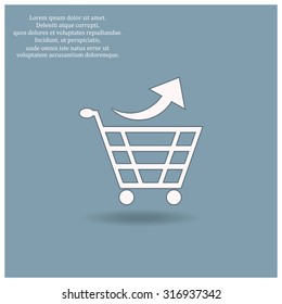 remove from the shopping cart. icon. vector design