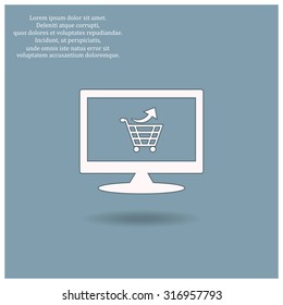 remove from the shopping cart. icon. vector design