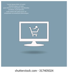 remove from the shopping cart. icon. vector design