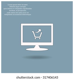 remove from the shopping cart. icon. vector design