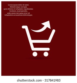 remove from the shopping cart. icon. vector design