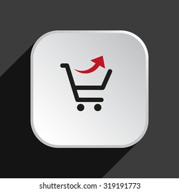 remove from the shopping cart. icon. vector design