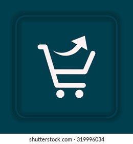 remove from the shopping cart. icon. vector design