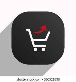 remove from the shopping cart. icon. vector design