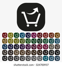 remove from the shopping cart. icon. vector design