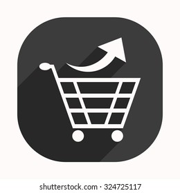 remove from the shopping cart. icon. vector design