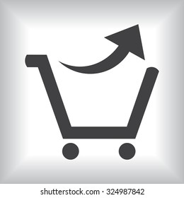 remove from the shopping cart. icon. vector design