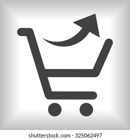 remove from the shopping cart. icon. vector design