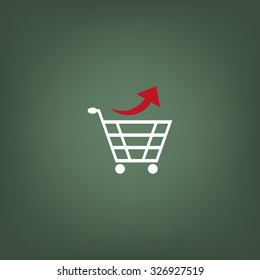 remove from the shopping cart. icon. vector design