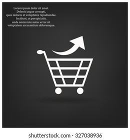 remove from the shopping cart. icon. vector design