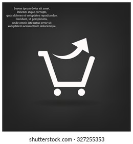 remove from the shopping cart. icon. vector design