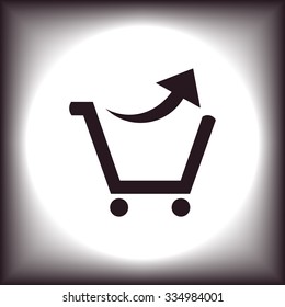 remove from the shopping cart. icon. vector design