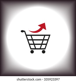 remove from the shopping cart. icon. vector design