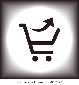 remove from the shopping cart. icon. vector design