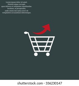 remove from the shopping cart. icon. vector design