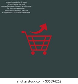 remove from the shopping cart. icon. vector design