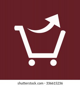 remove from the shopping cart. icon. vector design