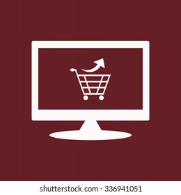 remove from the shopping cart. icon. vector design