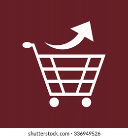 remove from the shopping cart. icon. vector design