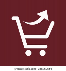 remove from the shopping cart. icon. vector design