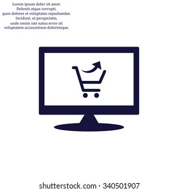 remove from the shopping cart. icon. vector design