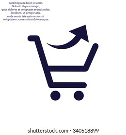 remove from the shopping cart. icon. vector design