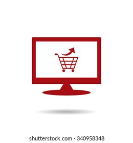 remove from the shopping cart. icon. vector design