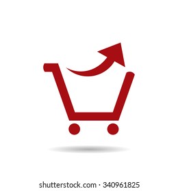 remove from the shopping cart. icon. vector design
