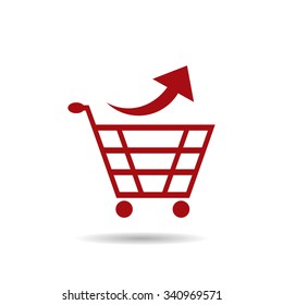 remove from the shopping cart. icon. vector design