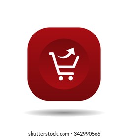 remove from the shopping cart. icon. vector design