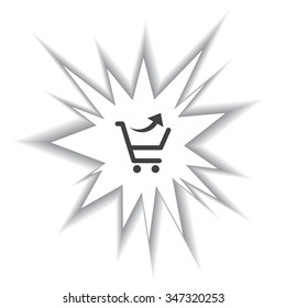 remove from the shopping cart. icon. vector design