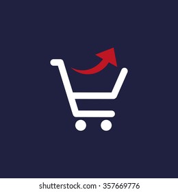 remove from the shopping cart. icon. vector design