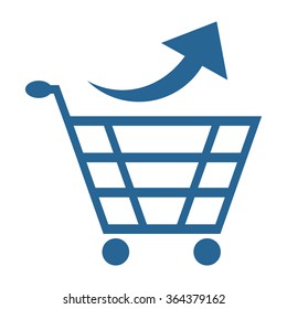 remove from the shopping cart icon, vector illustration. Flat design style