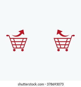 remove from the shopping cart. icon. vector design